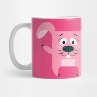 Square Pink Bunny Mug